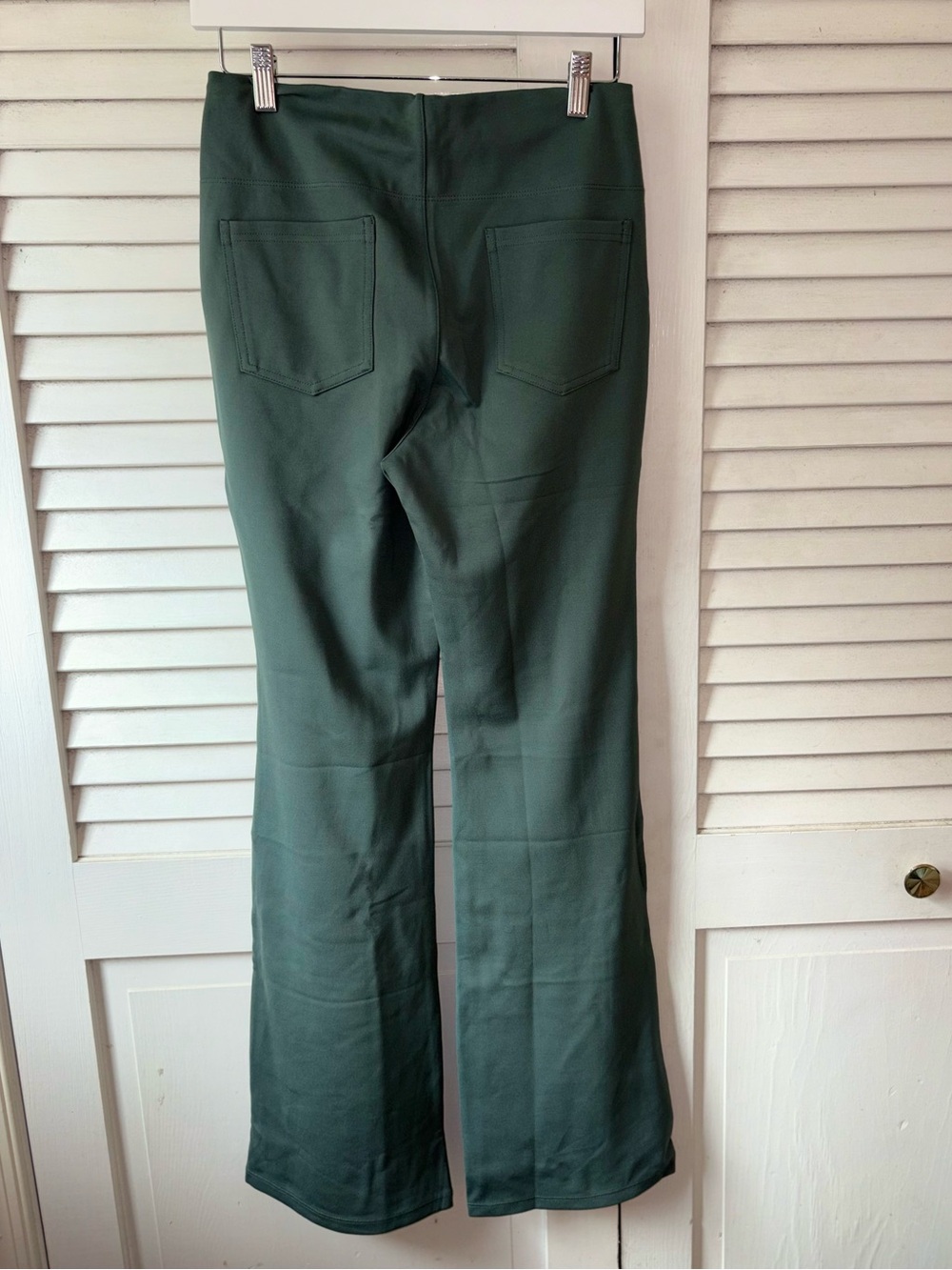 Halara Flex High Waisted Slight Flare Work Pants S Green NWT - Picture 3 of 5